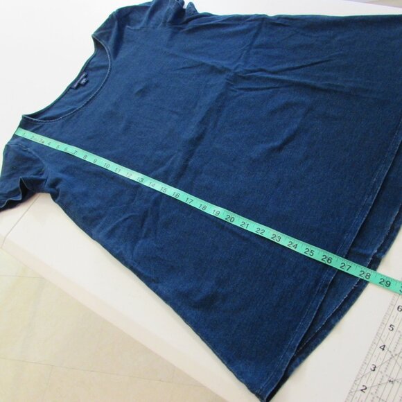J Jill PureJill Indigo Cotton Elliptical Tee - Capecod Wash - Small - Picture 12 of 13